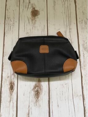 Brick’s Black and Brown Travel Toiletry Bag - 9”x5”
